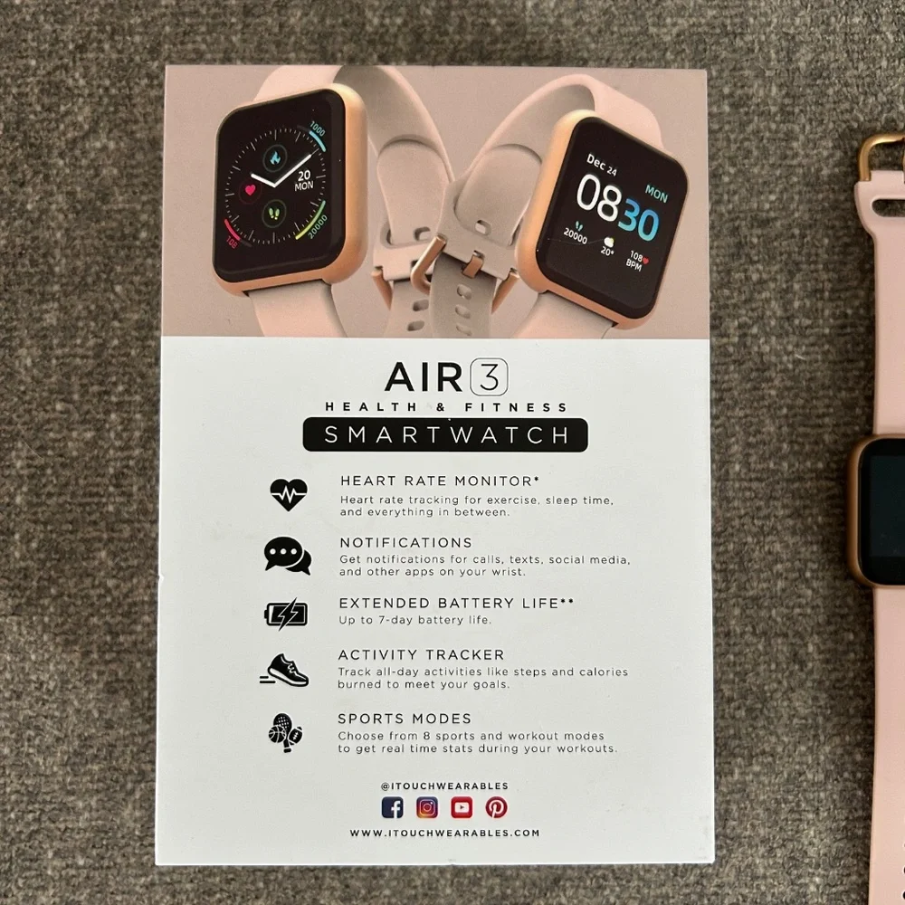 🍓Air3 Health & Fitness Smart Watch itouch Wearable